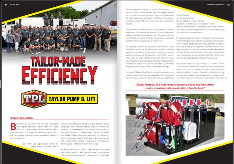 A magazine article about taylor-made efficiency